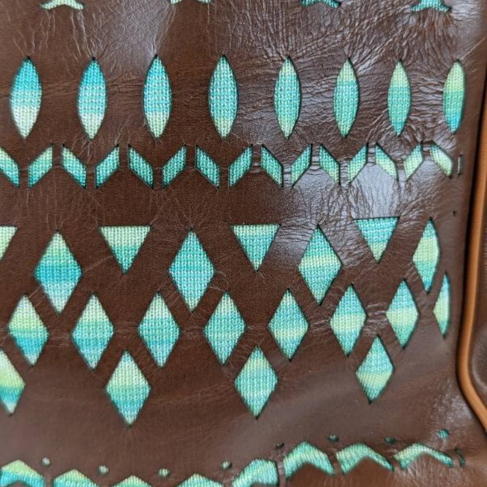 461. NWT Missoni Designer Leather Cutout Shoulder Bag - Picture 7 of 13